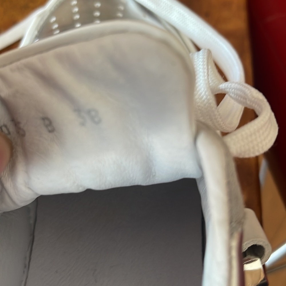 COSTUME NATIONAL Metallic Leather Sneakers. Size 38 B . New - Picture 6 of 11